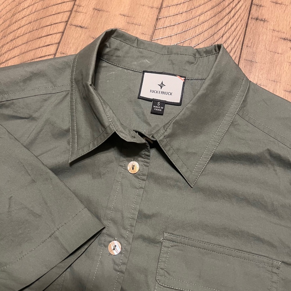 Tuckernuck Olive Green Nala Dress Cargo Pockets Size S